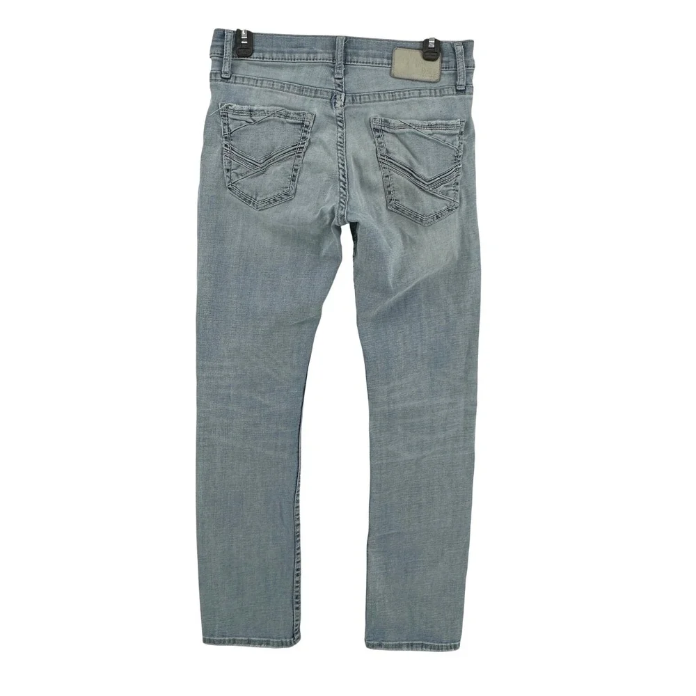 BKE Jake Straight Jeans Men 31x32 Light Wash Solid Straight Leg Modern Denim